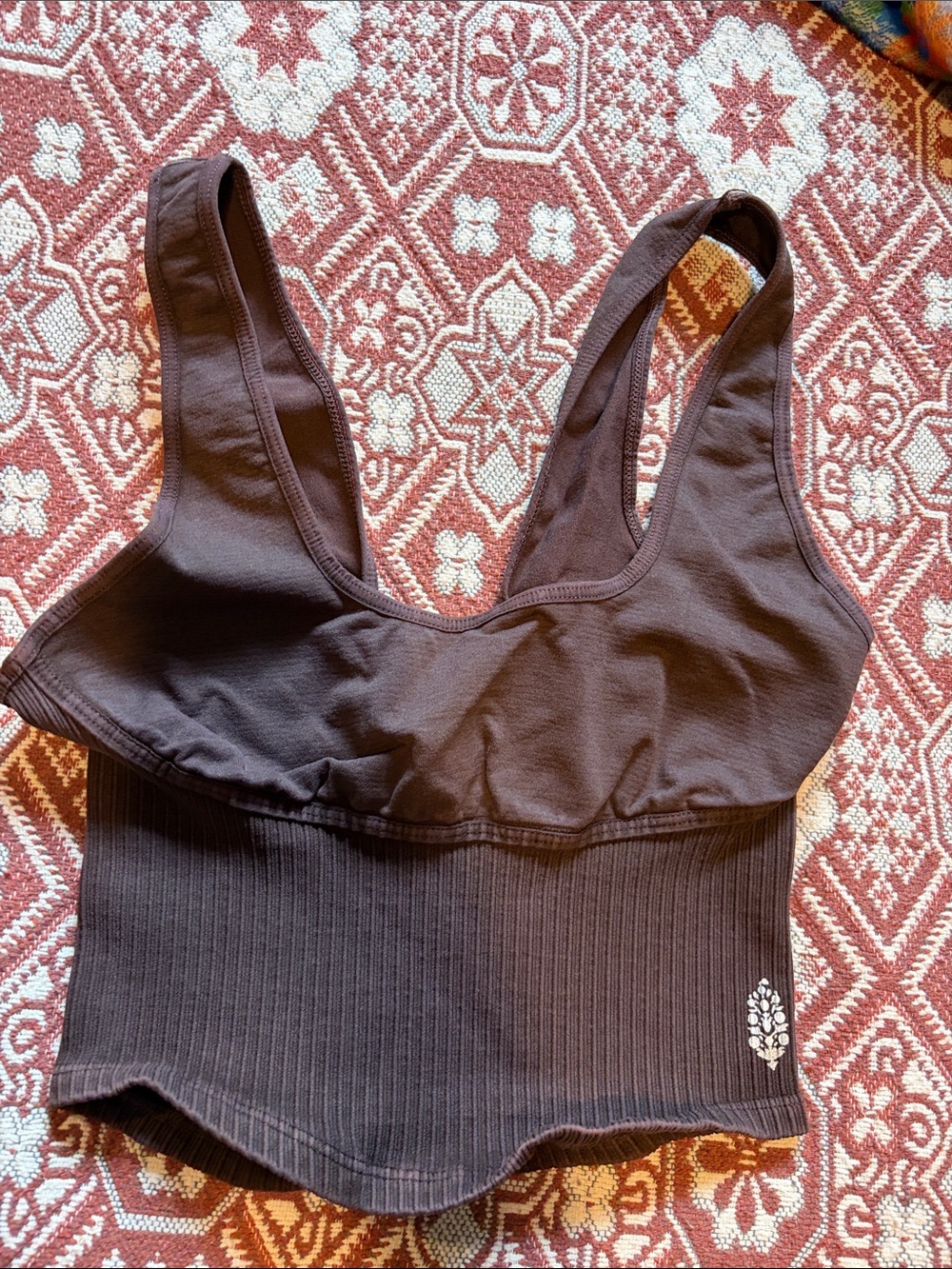 FP Movement by Free People Ribbed Brown Crop Bralette